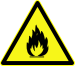 DIN 4844-2 Warnung vor feuergefaehrlichen Stoffen D-W001.svg