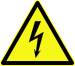 DIN 4844-2 Warnung vor gef el Spannung D-W008.svg